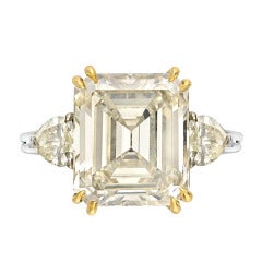 6.55 Carat Emerald-Cut Diamond Ring