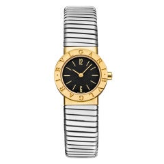 Bulgari Lady
s Stainless Steel and Yellow Gold Tubogas Bracelet Watch