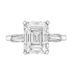 4.07 Carat Emerald-Cut Diamond Ring