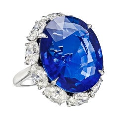 22.22 Carat Sapphire & Diamond Ring