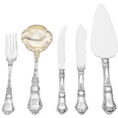 GORHAM Silver "Florentine" Fish Flatware Set