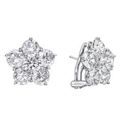 Betteridge Extra Large Diamond Flower Cluster Earclips