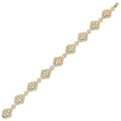 Tiffany & Co. ​Gold & Diamond Cluster Link Bracelet