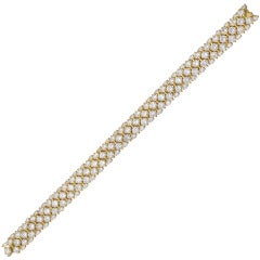 Van Cleef & Arpels Three-Row Diamond Bombé Bracelet