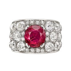 Ruby Diamond Band Ring