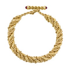 Tiffany & Co. Schlumberger Gold Rope Twist Bracelet