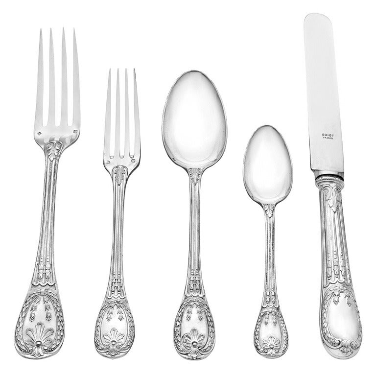 Odiot Silver Shell Flatware Set