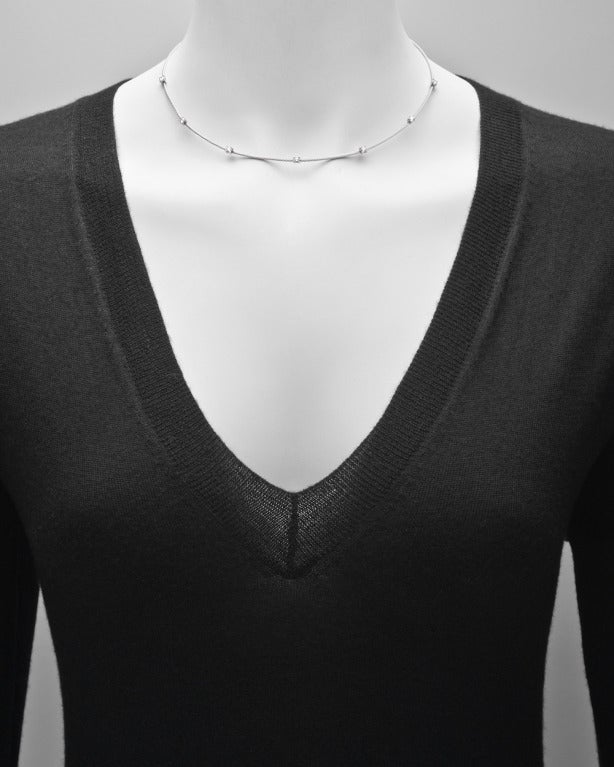 Paul Morelli White Gold & Diamond "Wire" Necklace