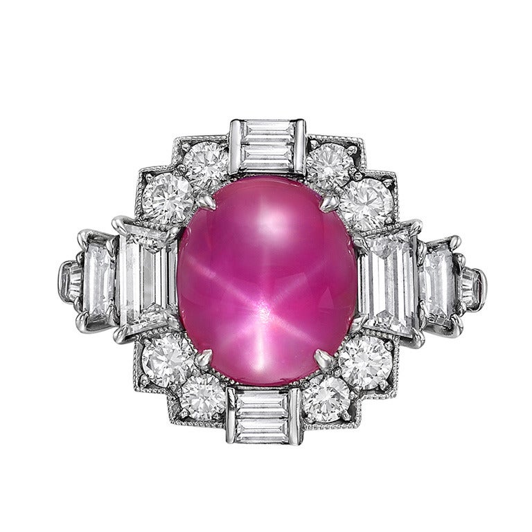 Raymond C. Yard Star Ruby Diamond Ring