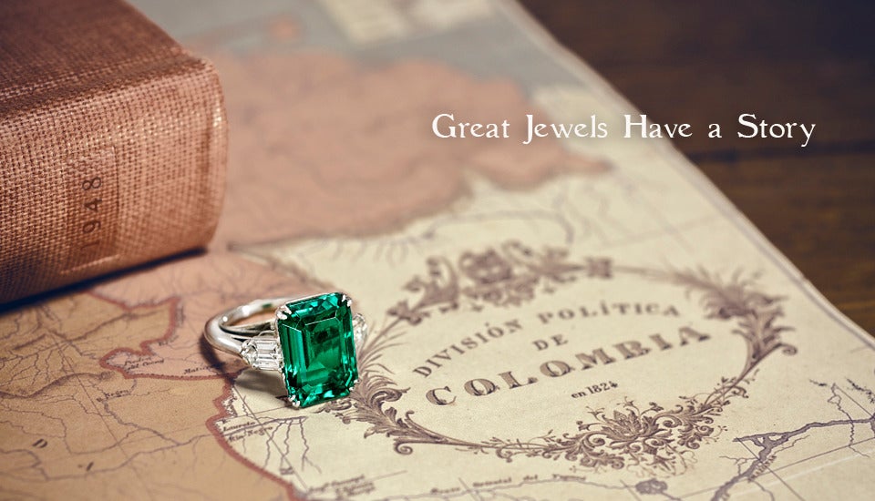 Colombian emerald ring with fancy-cut diamond shoulders, the emerald-cut emerald weighing 8.20 carats and two bullet-cut diamonds weighing 1.10 total carats, mounted in platinum, numbered 144.034, signed Van Cleef & Arpels. Comes with GIA