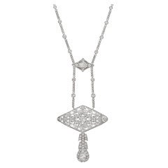 Antique Diamond Sautoir Necklace