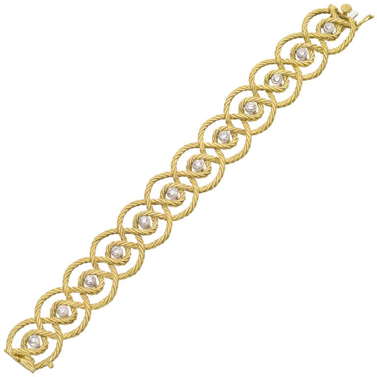 Buccellati Cerchi Diamond Gold Bracelet