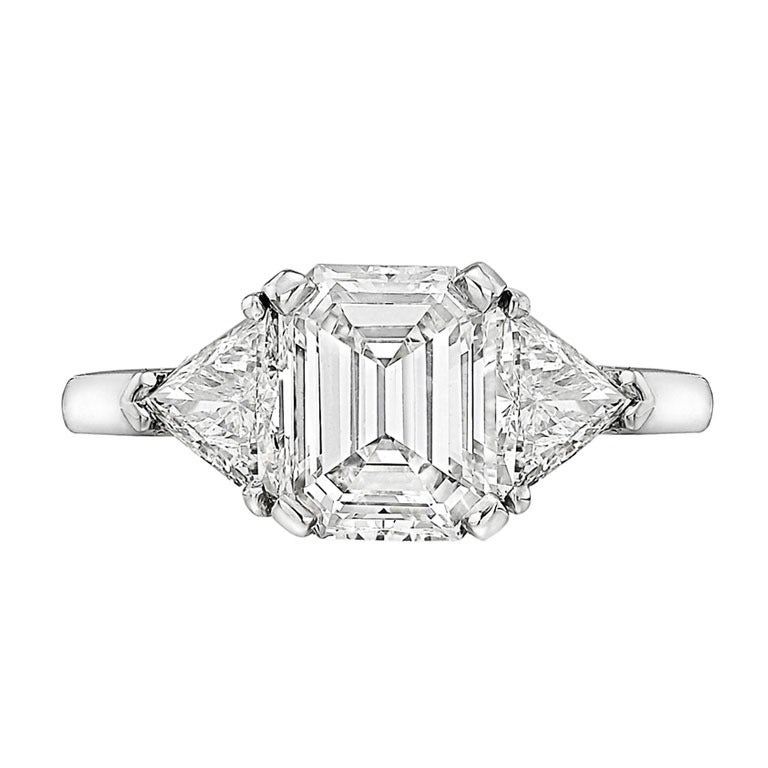 1.64 Carat Emerald-Cut Diamond Ring