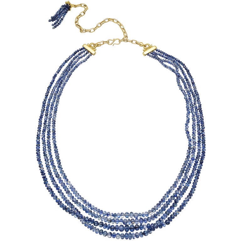4-Strand Sapphire Bead Necklace