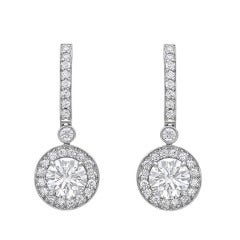 Tiffany & Co. Diamond 'Halo' Drop Earrings