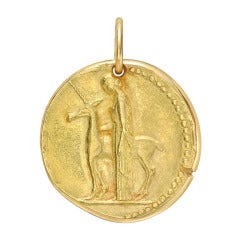 Vintage Van Cleef & Arpels Gold Virgo Zodiac Pendant