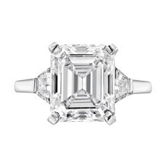 4.29 Carat Emerald-Cut Diamond Engagement Ring