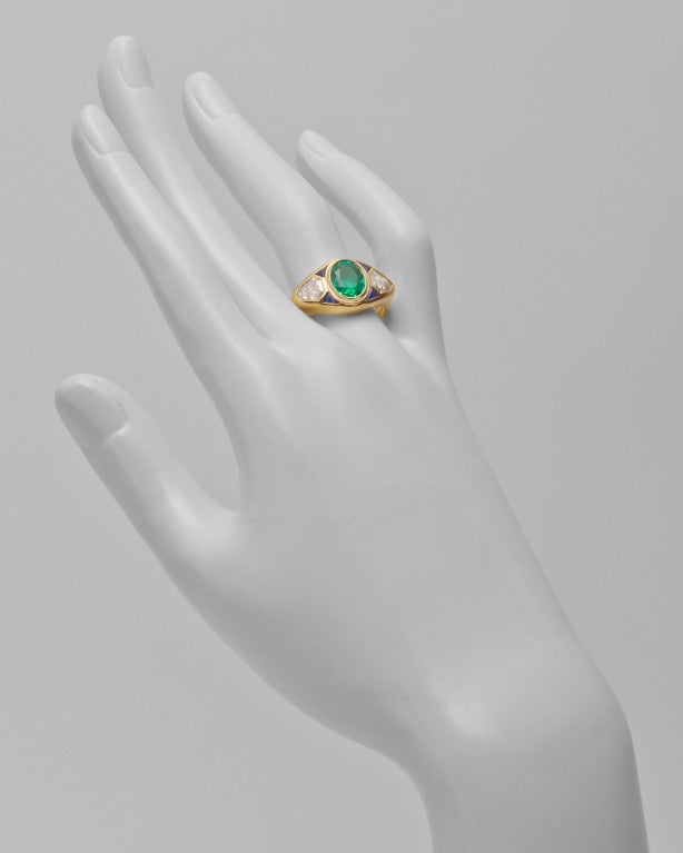 1.97 Carat Emerald GypsySet Ring at 1stDibs