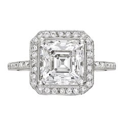 Fred Leighton 3.40 Carat Asscher-Cut Diamond Ring