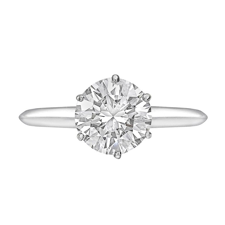 Tiffany & Co. 1.37 Carat Round Brilliant Diamond Ring
