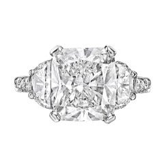 5.01 Carat Cushion-Cut Diamond Engagement Ring