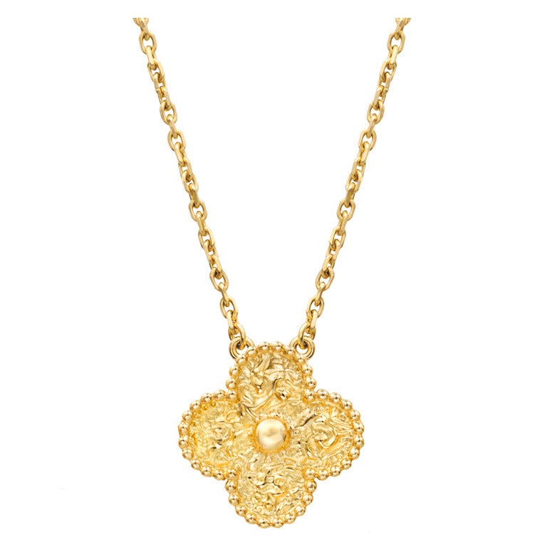 Van Cleef & Arpels Gold "Vintage Alhambra" Pendant