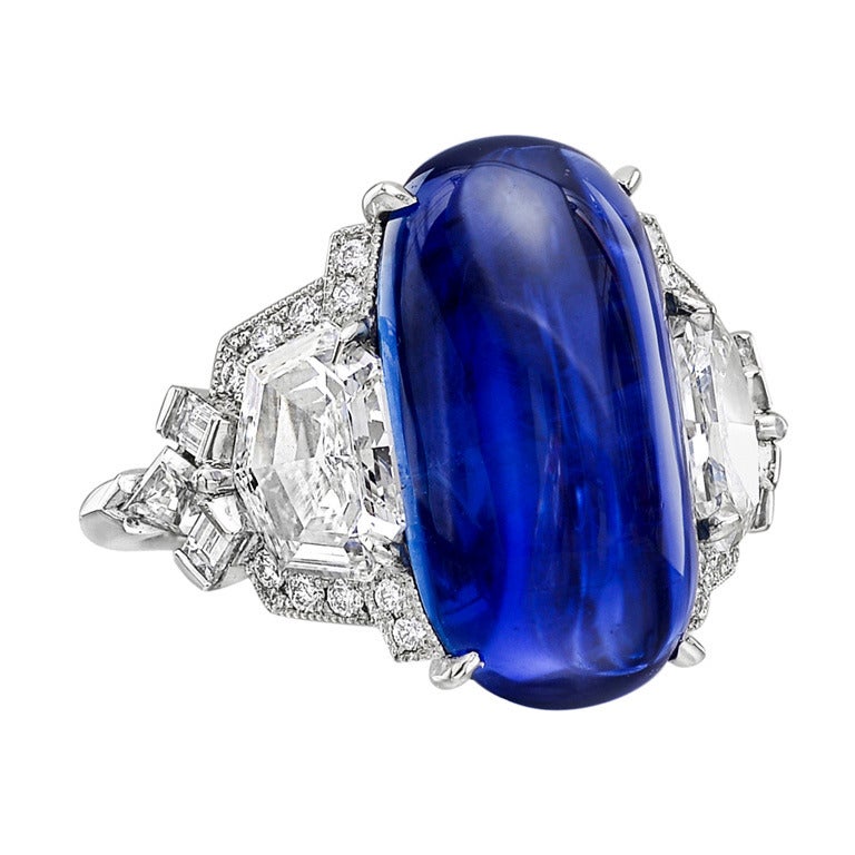 Raymond C. Yard 10.81 Carat Sapphire Diamond Ring