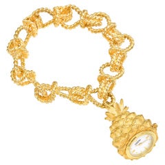 VERDURA Pineapple Gold Bracelet Watch