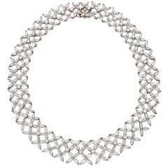 Marquise-Cut Diamond Floret Necklace