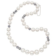 CARTIER Panthére South Sea Pearl & Gem-Set Bead Necklace