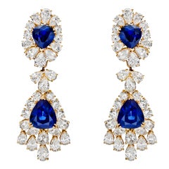 VAN CLEEF 
ARPELS Sapphire 
Diamond Chandelier Earrings