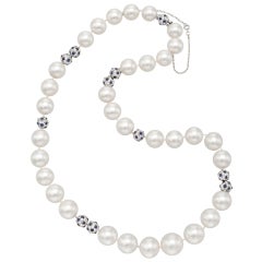 CARTIER Panthére South Sea Pearl & Gem-Set Bead Necklace