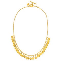 YOSSI HARARI Gold Fringe Necklace