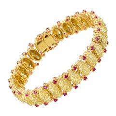 CARTIER Gold & Ruby Link Bracelet