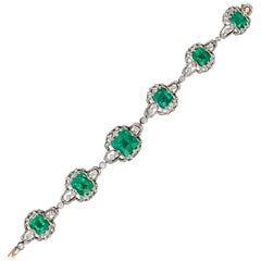 Black, Starr 
Frost Antique Emerald and Diamond Bracelet