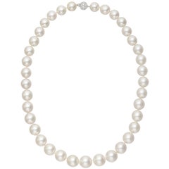 South Sea Pearl Necklace with Diamond Clasp
