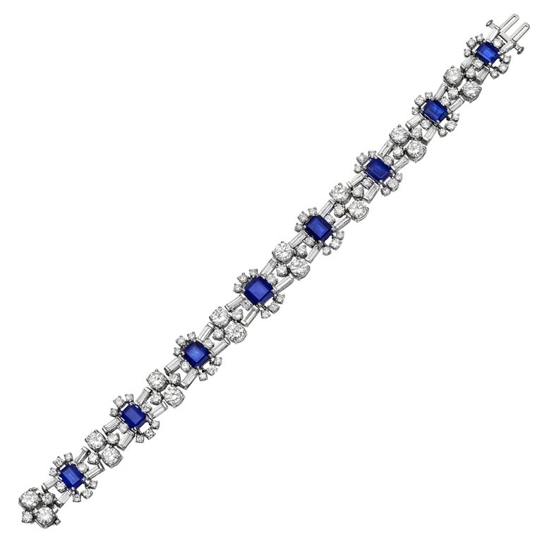 OSCAR HEYMAN Sapphire 
Diamond Bracelet
