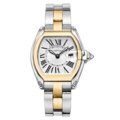 CARTIER Lady's Steel and Gold Roadster Wristwatch with Date