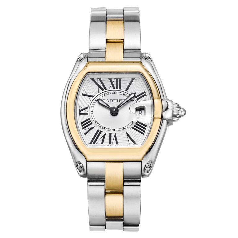 CARTIER Lady's Steel and Gold Roadster Wristwatch with Date at 1stdibs