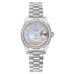 ROLEX Lady's Platinum and Diamonds Datejust Automatic Watch