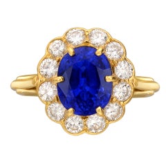 CARTIER 3.58 Carat Sapphire & Diamond Ring