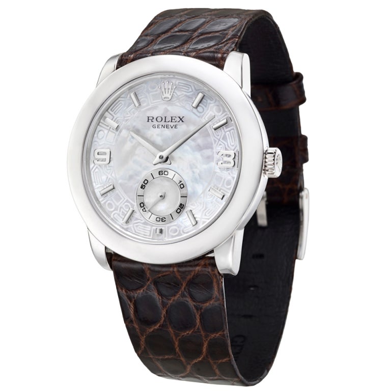 ROLEX Platinum Cellini Cellinium Wristwatch Ref 5240