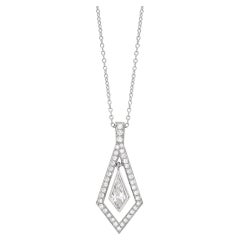 Kite-Shaped Diamond Pendant Necklace