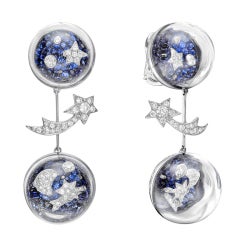 CHANEL Sapphire 
Diamond "Elements Celestes" Drop Earrings