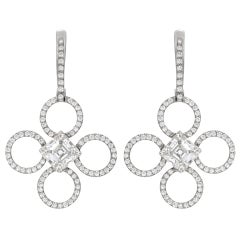 DANIEL K Diamond Open Quatrefoil Drop Earrings