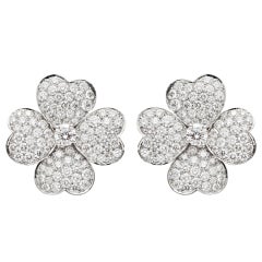 VAN CLEEF & ARPELS Pavé Diamond "Cosmos" Earclips