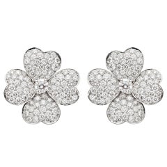 VAN CLEEF & ARPELS Pavé Diamond "Cosmos" Earclips