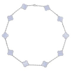 VAN CLEEF & ARPELS Chalcedony "Vintage Alhambra" Necklace