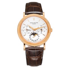 PATEK PHILIPPE Rose Gold Perpetual Calendar Automatic Wristwatch Ref 5039R