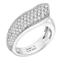 CARTIER White Gold & Pavé Diamond Ring